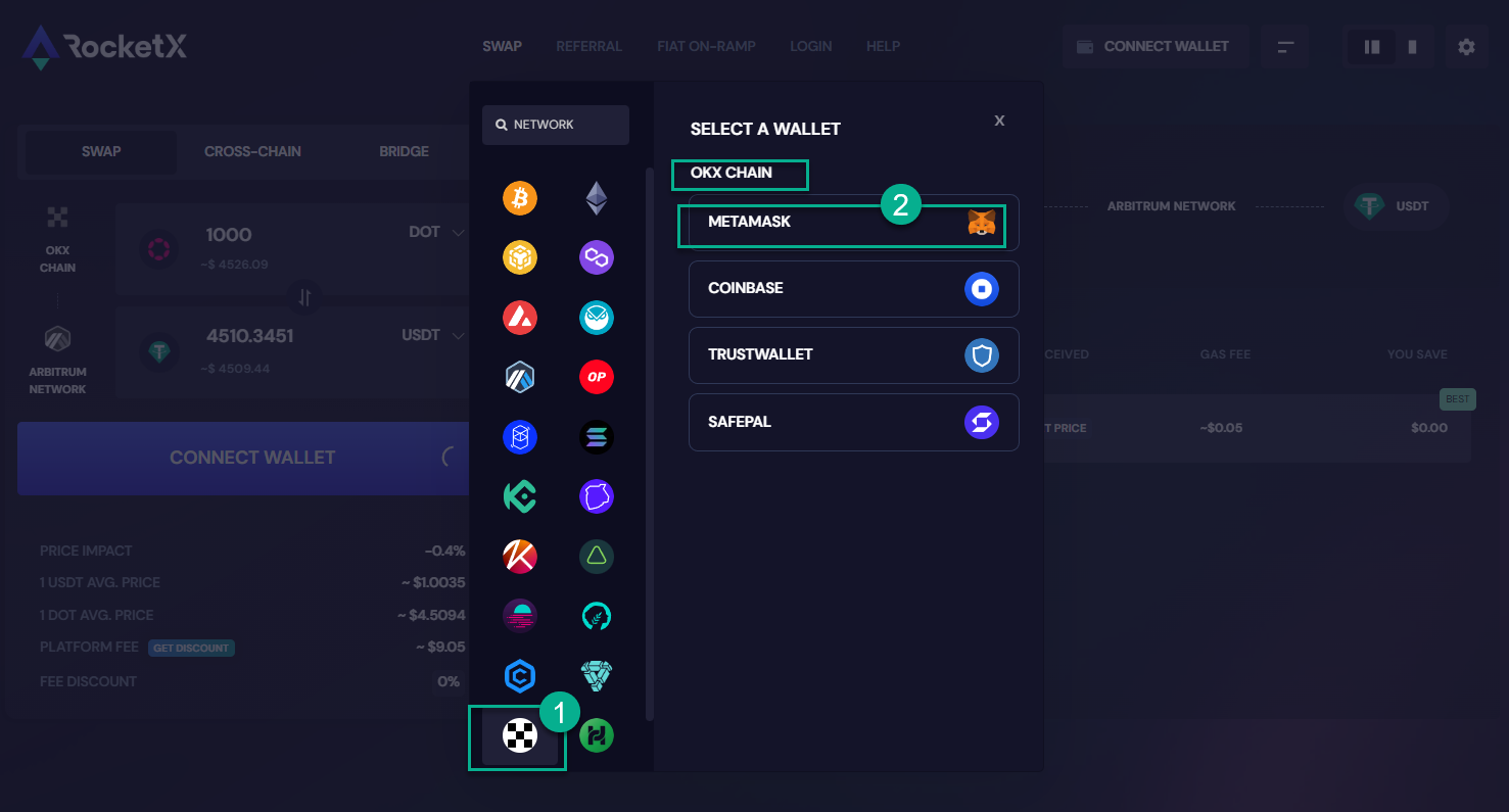 How to Add OKC (OKX Chain) to Metamask?