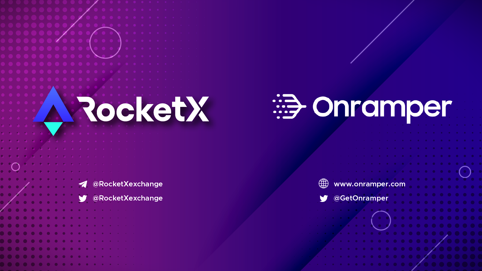 RocketX integrates Onramper - An aggregator of all leading fiat On-Ramp service providers.