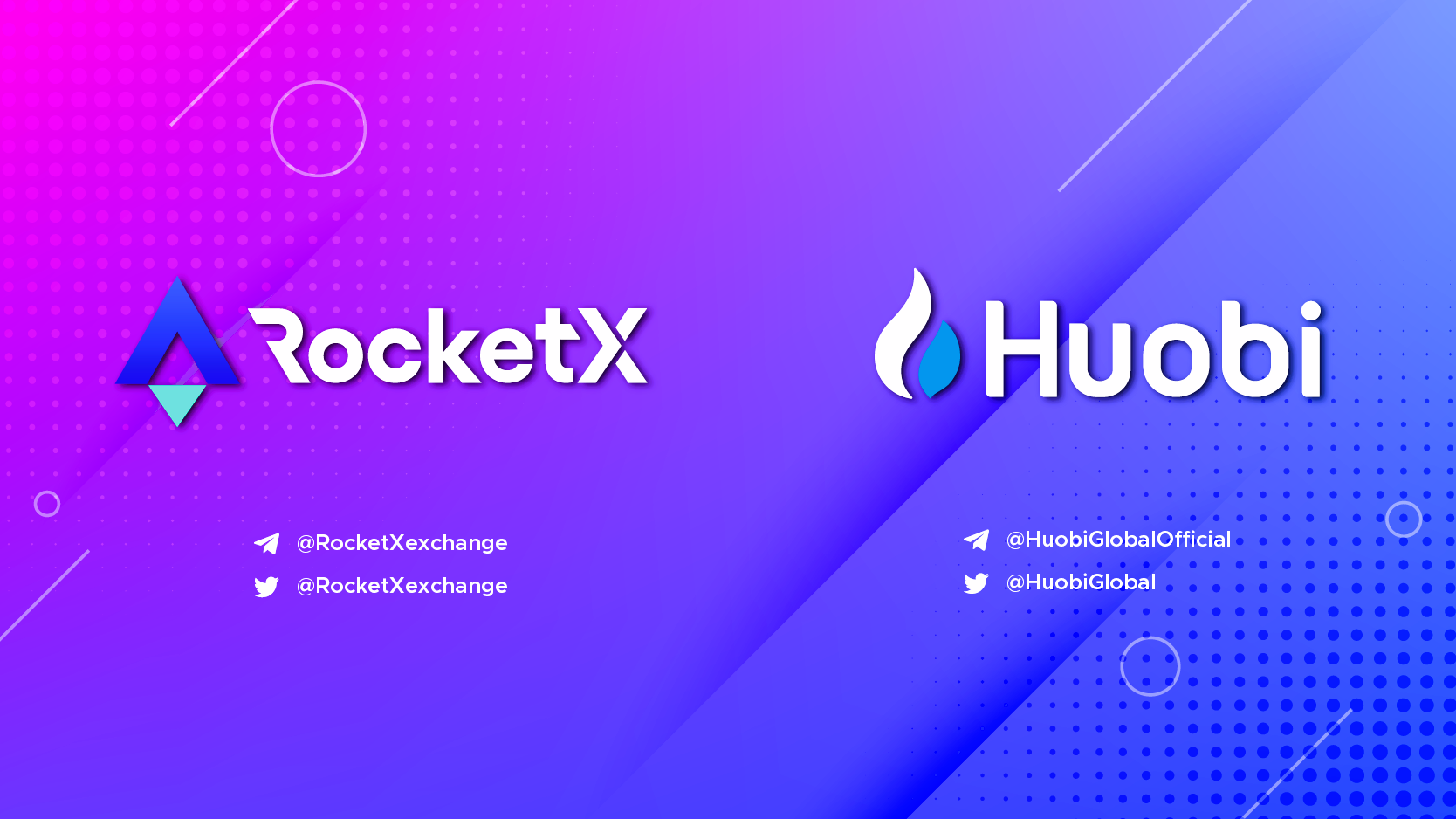 RocketX Announces Partnership with Huobi Exchange. RocketX Users Will Now be Able to Access Huobi in a Decentralized Manner RocketX Announces Partnership with Huobi Exchange to Enable Decentralized Access to Its Deep Liquidity