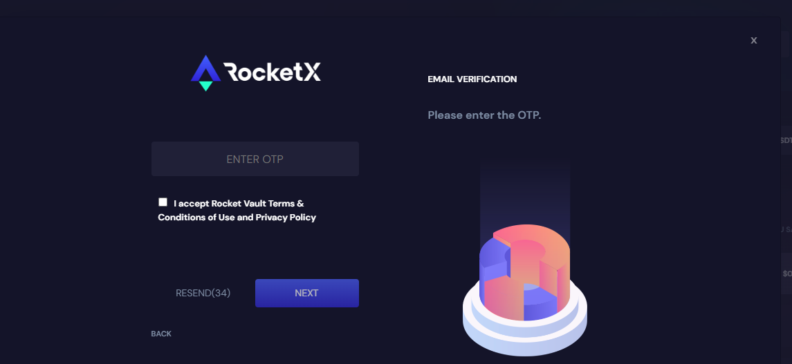  rocketx account creation step 5<br />
