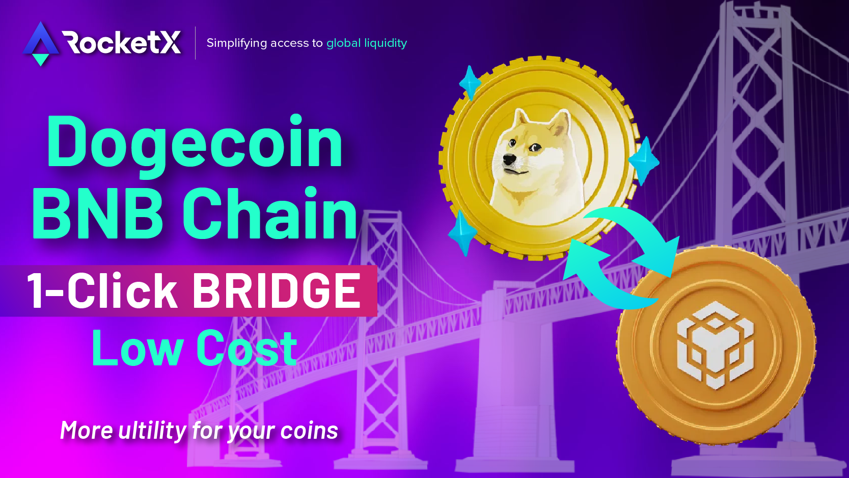 Want to transfer or bridge DOGE from Dogecoin to BNB chain. RocketX has the best Dogecoin bridge.