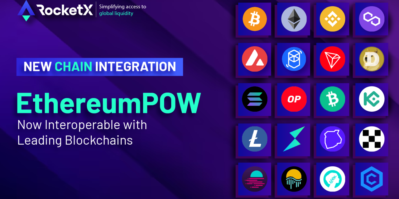 <strong>RocketX Brings 1-Click Cross-Chain Swaps to Boost EthereumPOW (ETHW) Trading</strong>