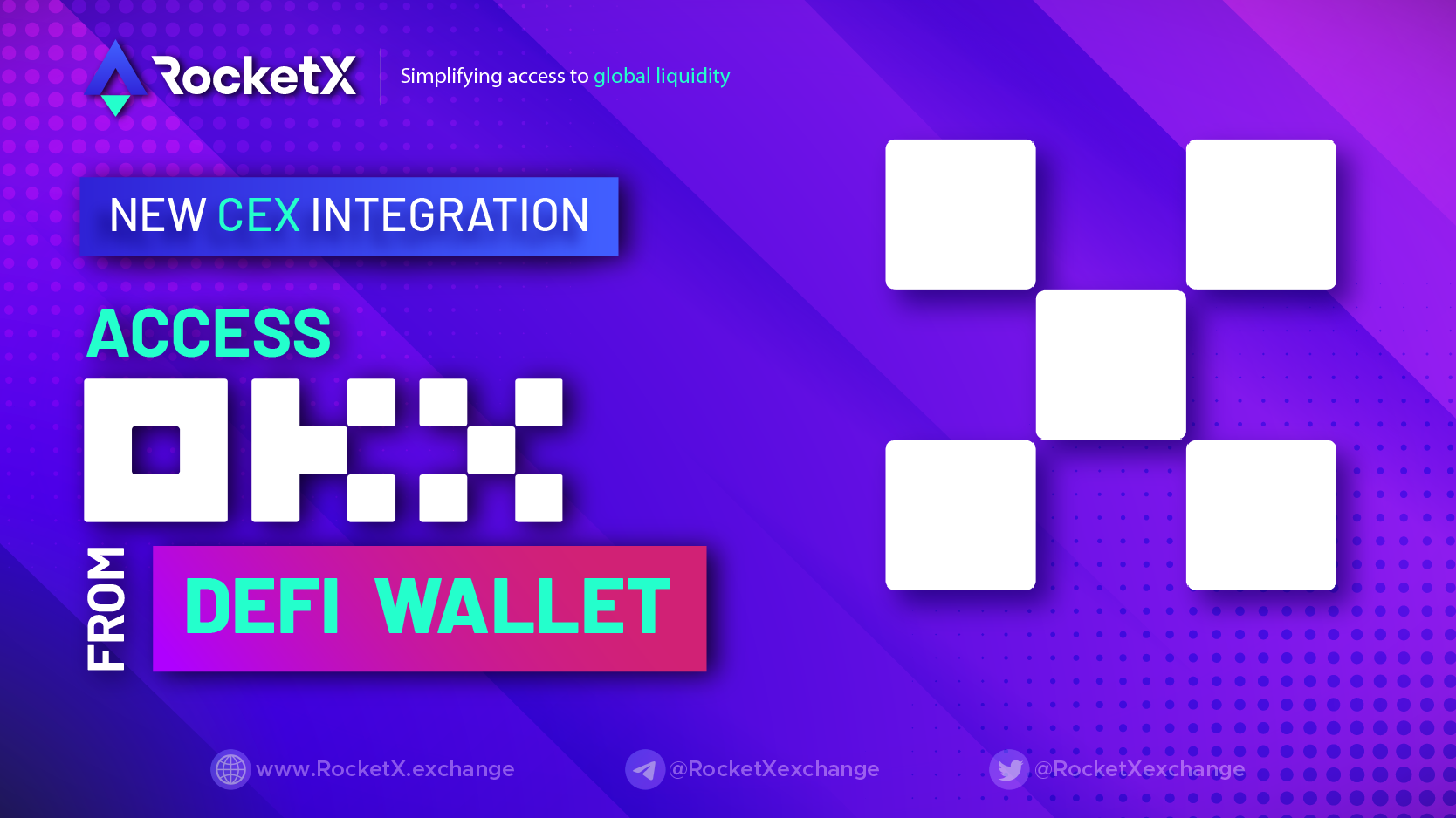 OKX Exchange Goes LIVE on RocketX. Crypto Traders Can Access OKX Via DeFi Wallets like MetaMask, Trust Wallet & more