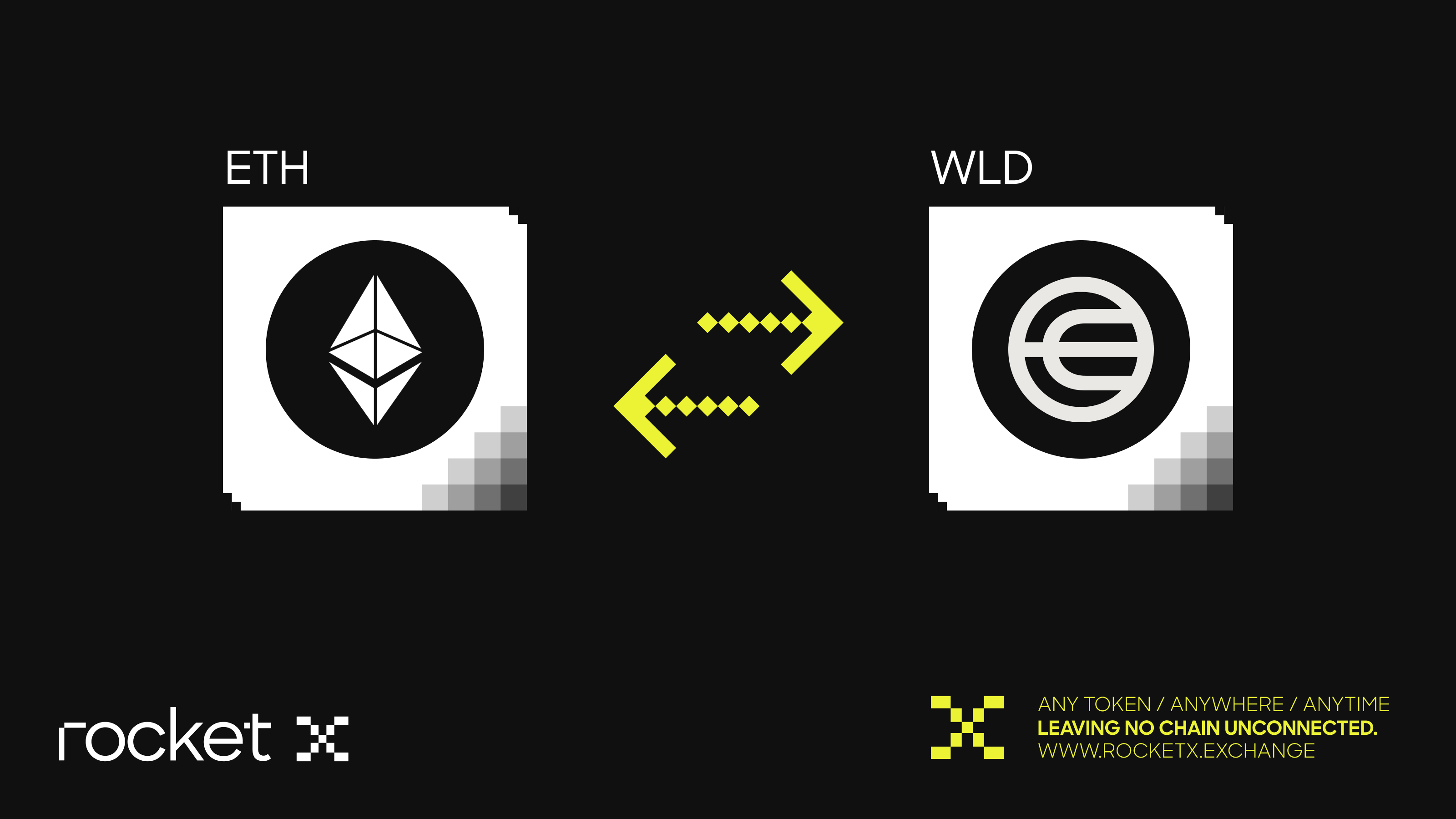 Bridge ETH to WLD on World Chain with RocketX Exchange Swap or Bridge Any Token to World Chain using RocketX Exchange