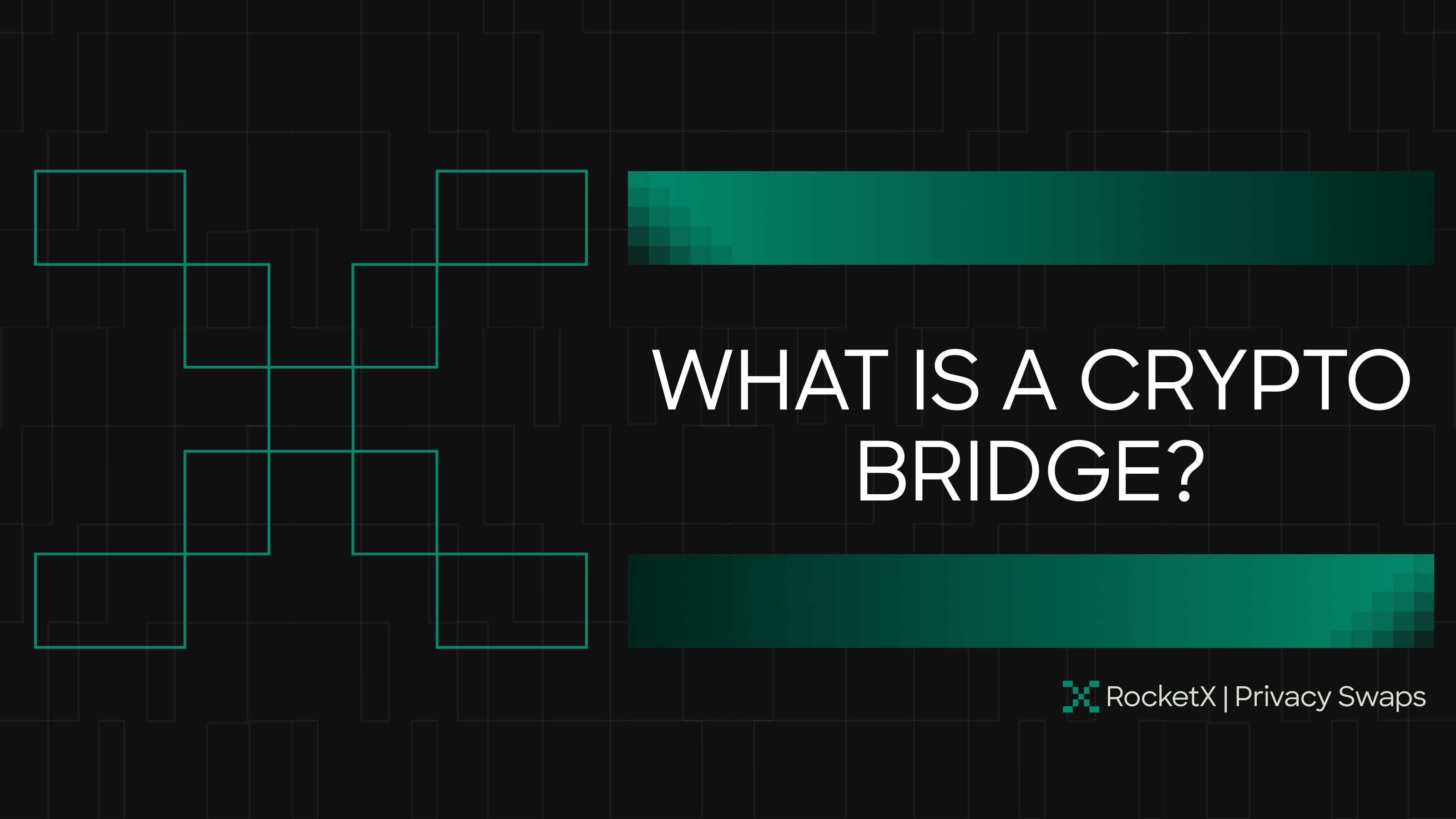 Crypto bridge illustration showing cross chain blockchain connectivity and asset transfers.