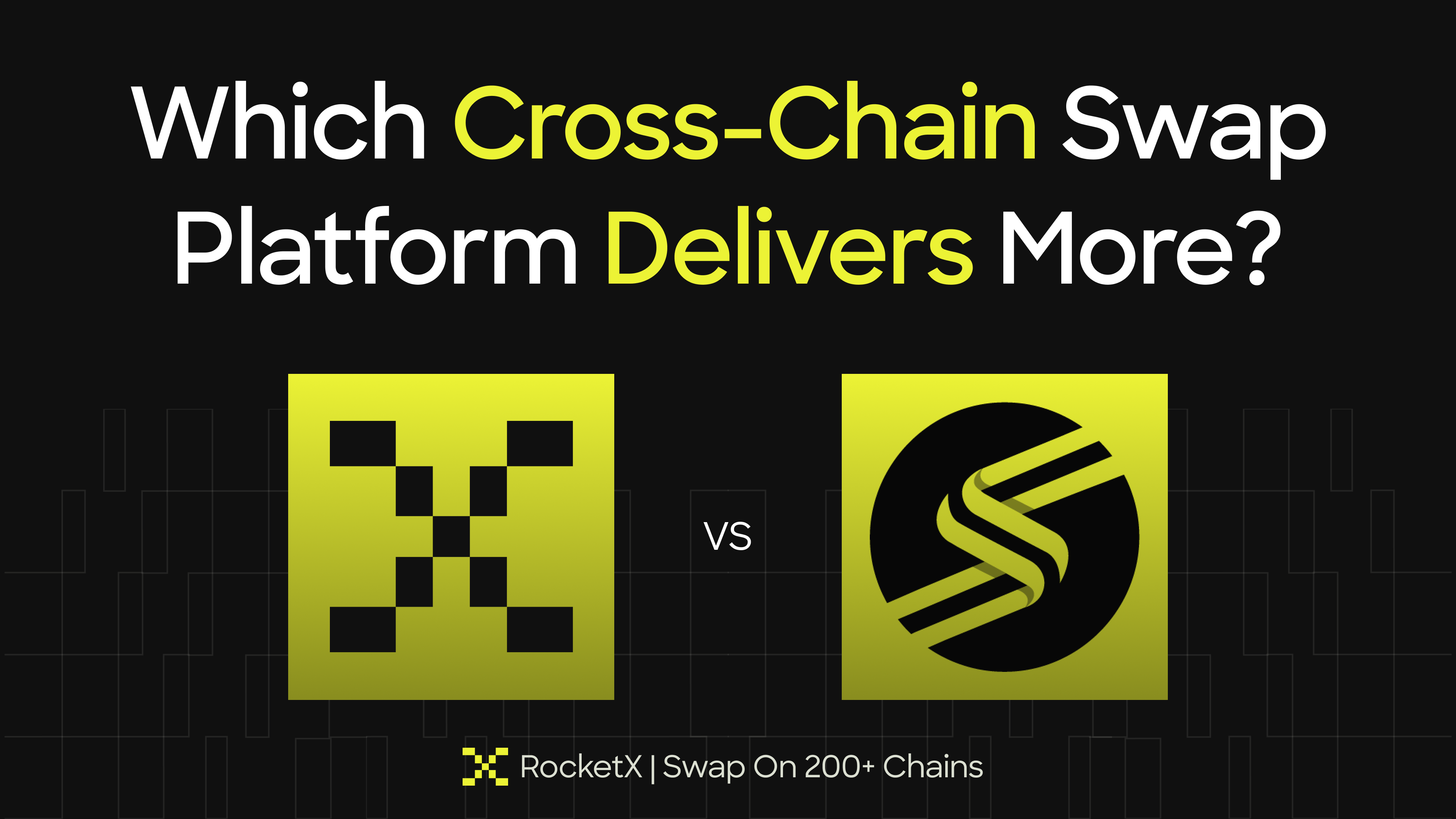 RocketX vs Rango cross-chain swap platform comparison, highlighting chain coverage and swap execution.