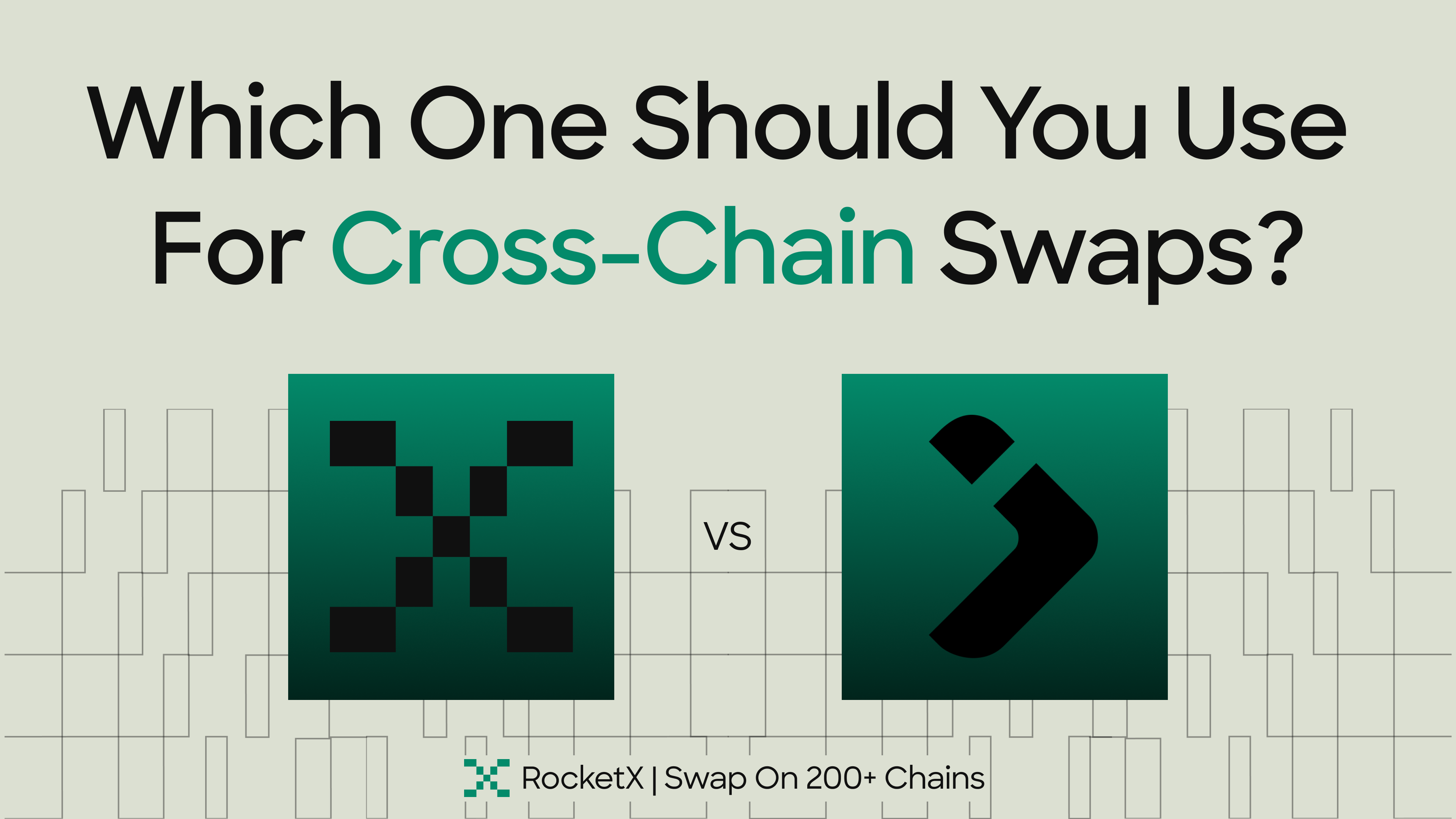 RocketX vs Jumper logos compared for cross-chain swaps.